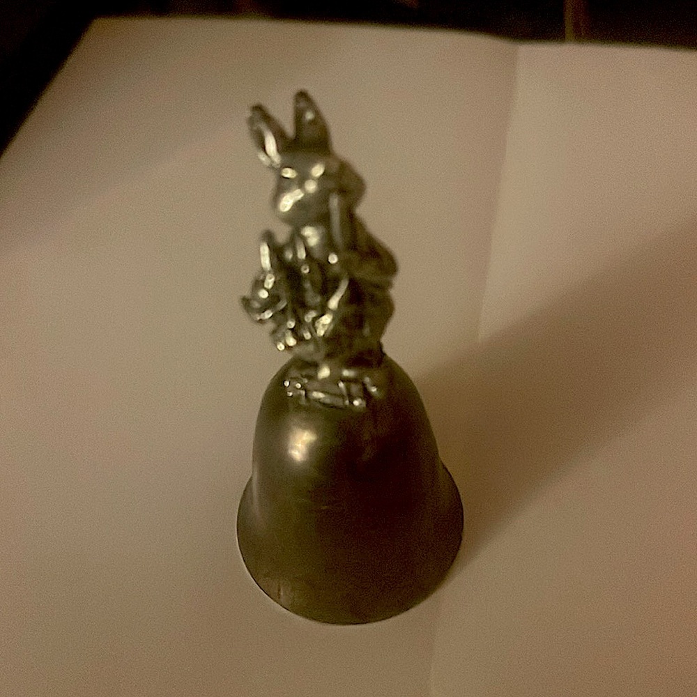 Vintage Rabbit on books Bell